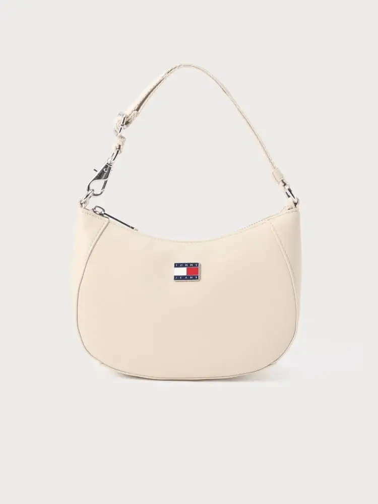 borsa crema donna logo sul davanti