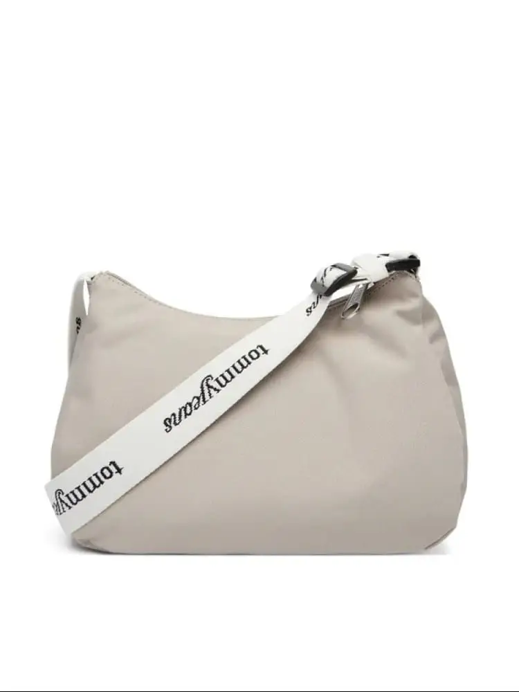 borsa crema donna logo sul davanti miniatura 2