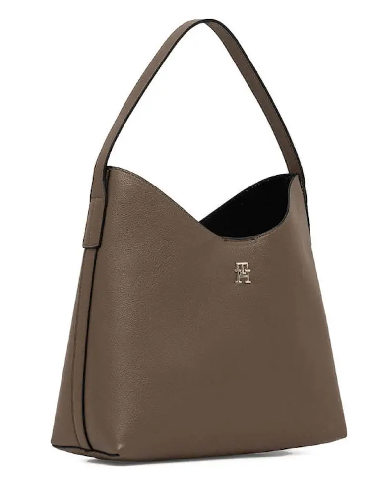 borsa marrone donna mini logo oro miniatura 3