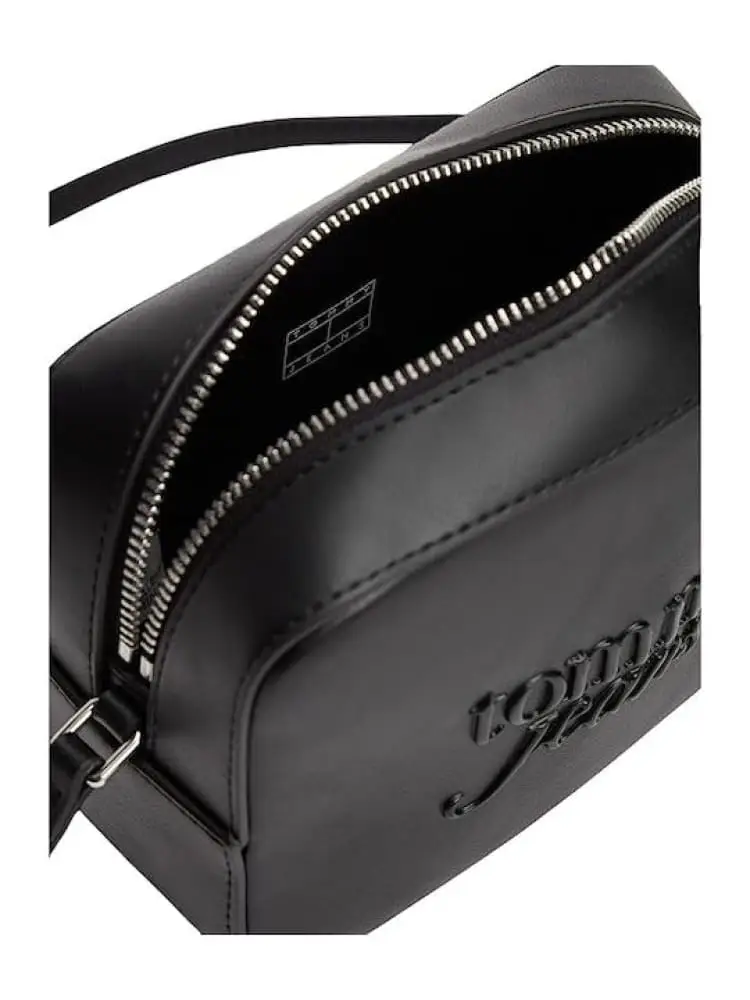 Tommy Jeans borsa nera donna logo lettering miniatura 3