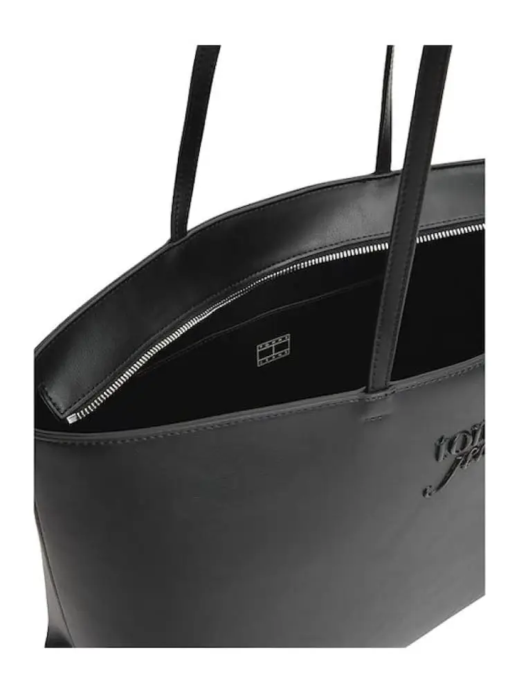 Tommy Jeans borsa nera donna logo lettering miniatura 3