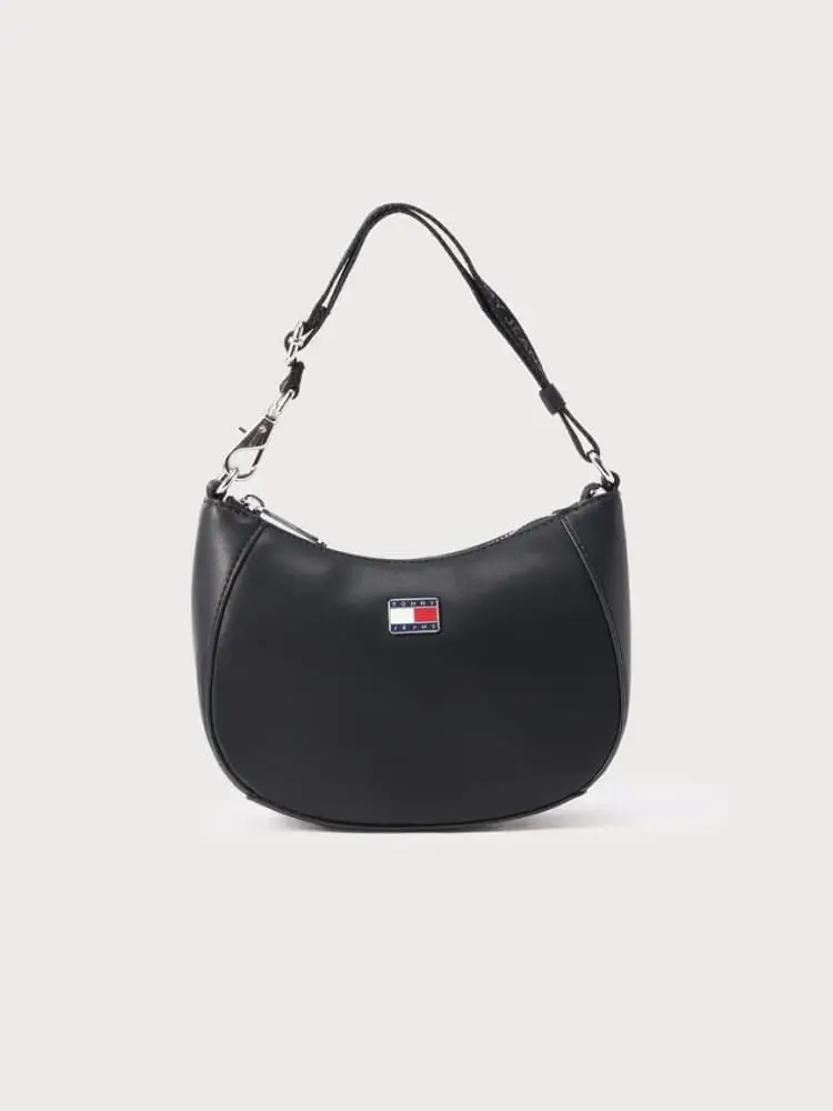 borsa nera donna mini logo
