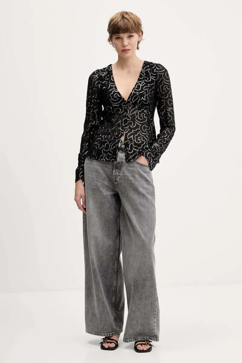 camicetta donna colore nero DW0DW21459 miniatura 2