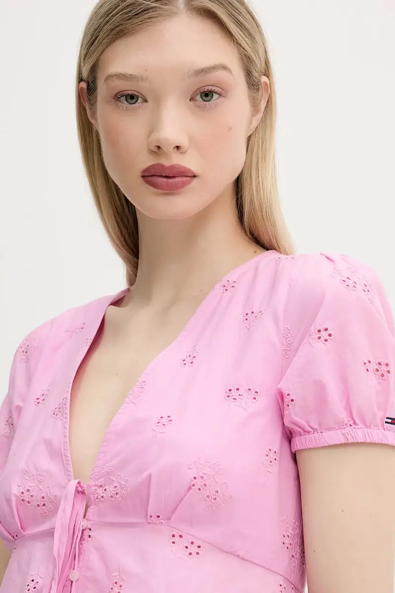 camicetta donna colore rosa DW0DW21241 miniatura 4