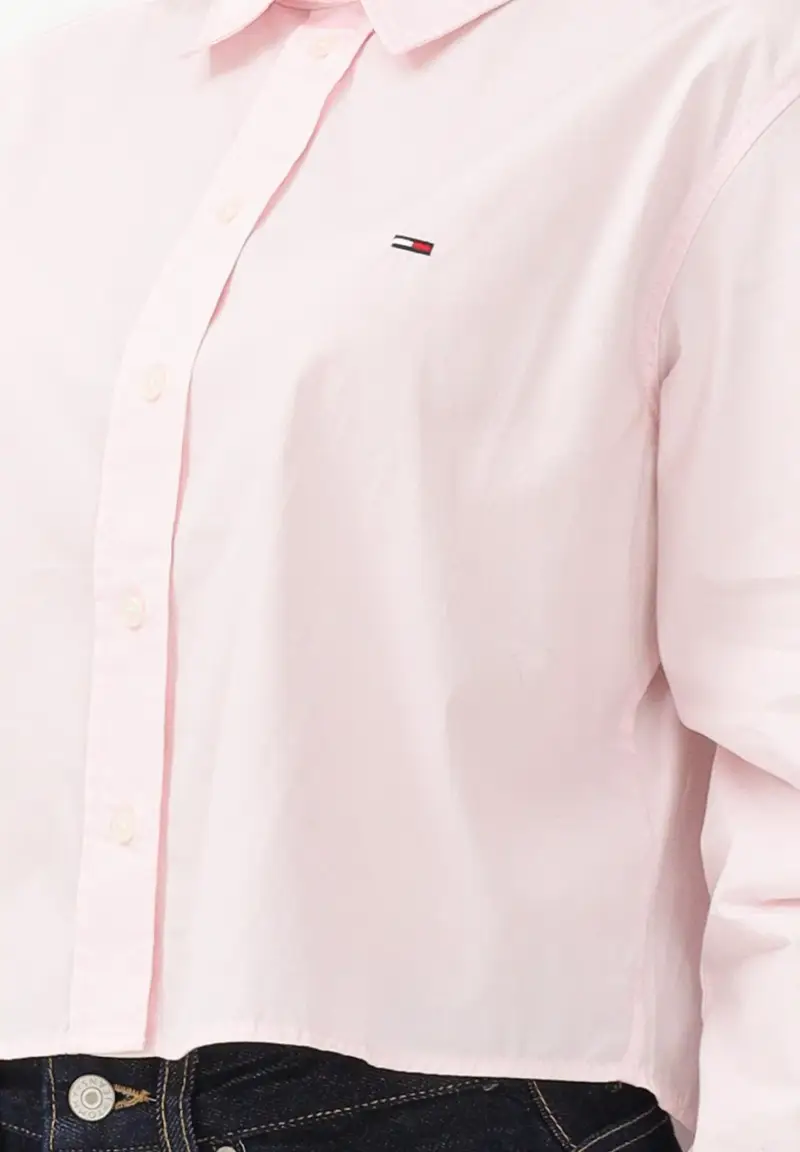 Camicia a manica lunga rosa da donna miniatura 3