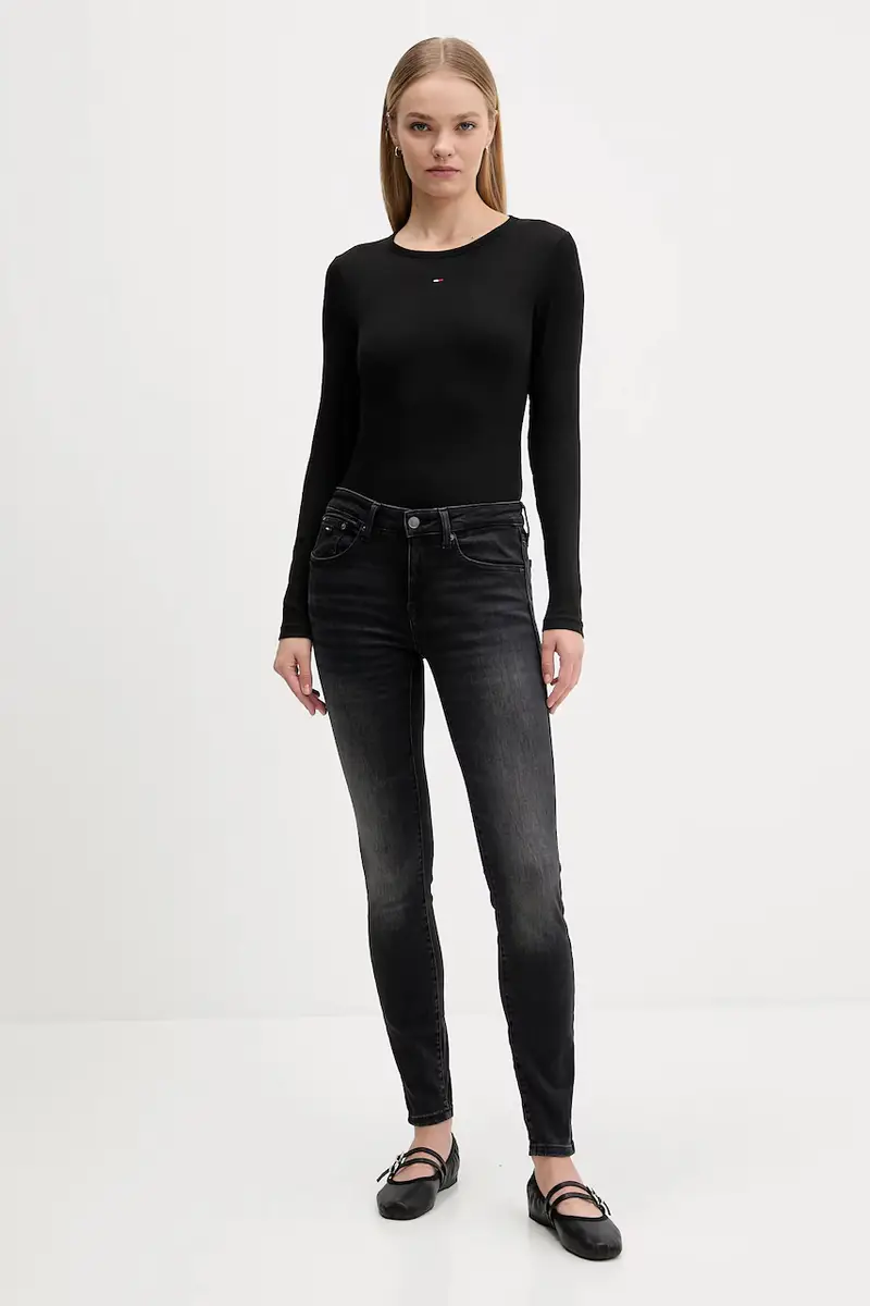 camicia a maniche lunghe pacco da 2 donna colore bianco DW0DW17716 Nero miniatura 2