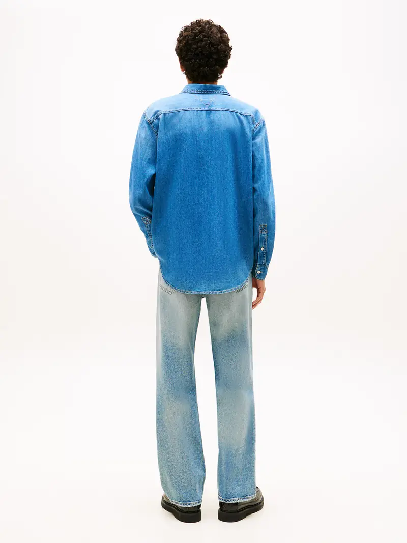 Camicia blu denim miniatura 3