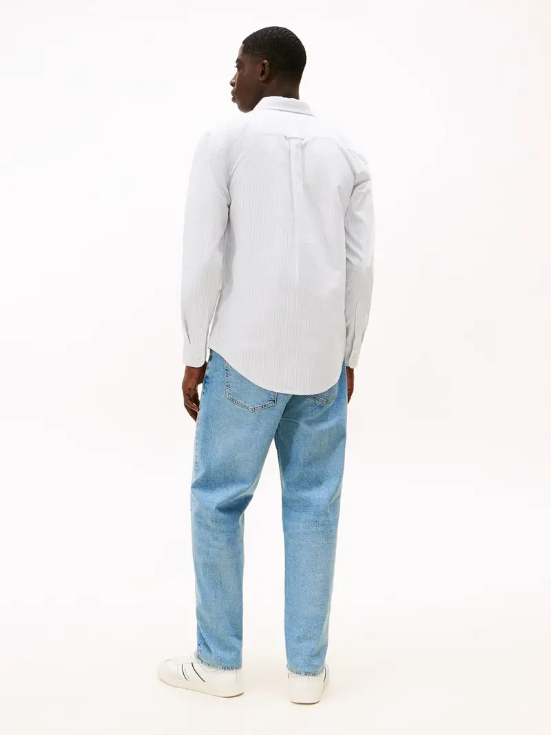 Camicia blu pastello / bianco miniatura 3