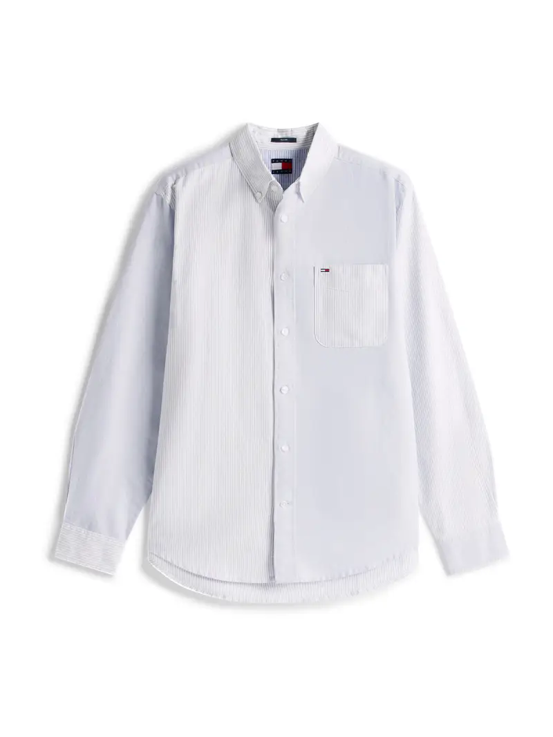Camicia blu pastello / bianco