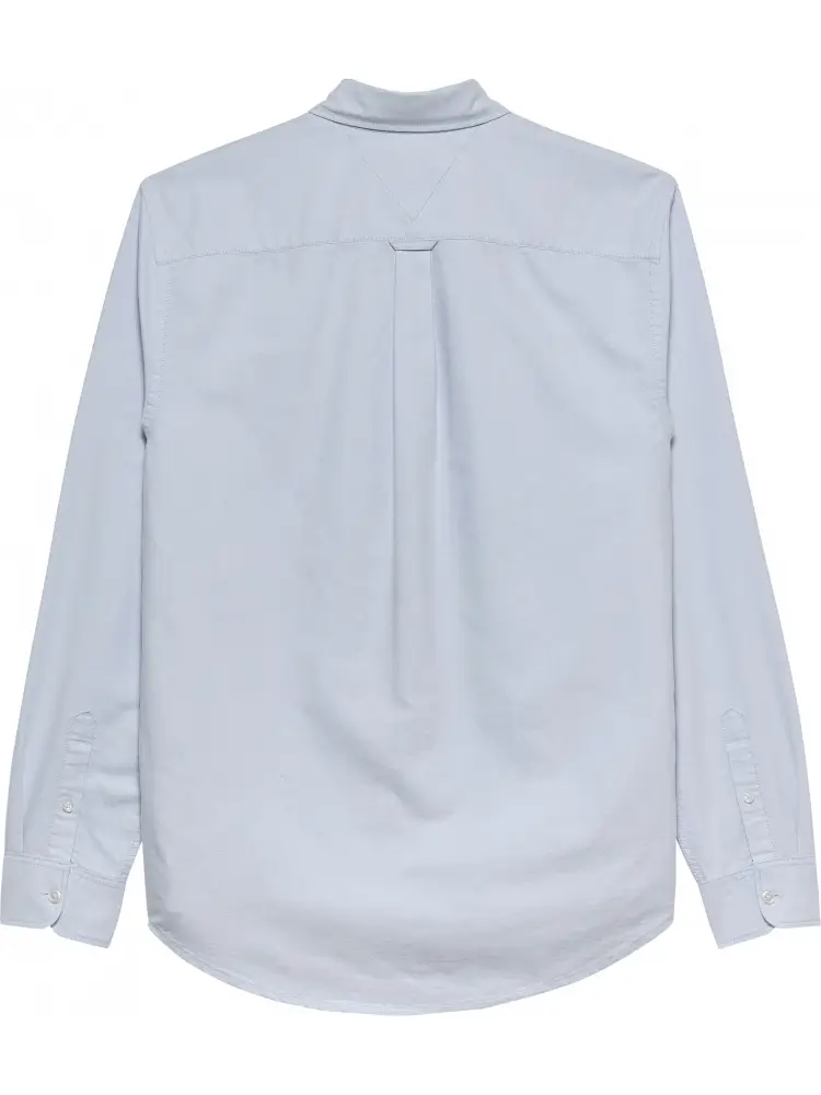 camicia celeste uomo in cotone mini logo sul petto miniatura 2