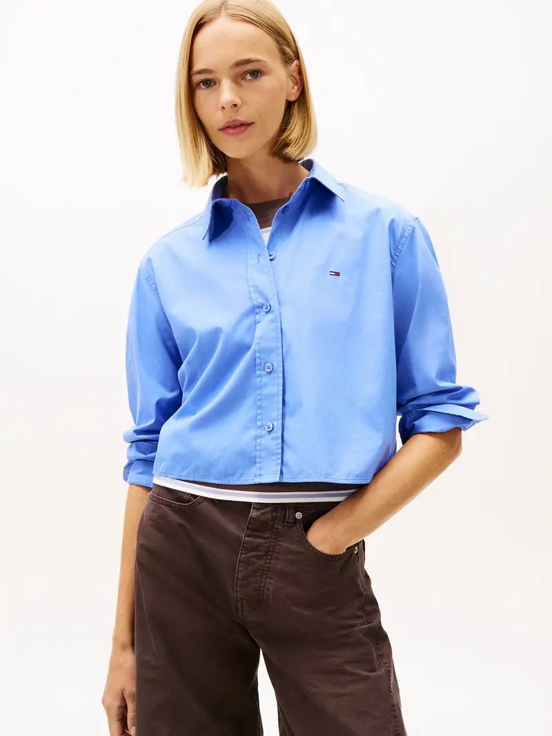 Camicia da donna blu chiaro miniatura 2