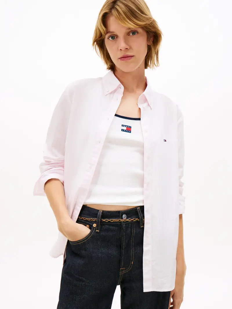 Camicia da donna blu scuro / rosa pastello / rosso / bianco miniatura 2