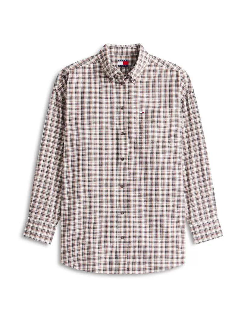 Camicia da donna crema / marrone chiaro / grigio scuro / rosso scuro