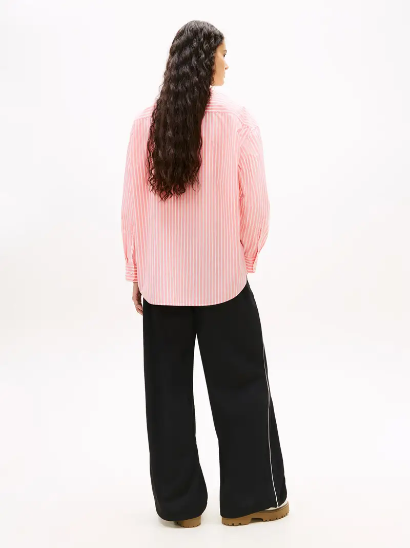 Camicia da donna rosa / bianco miniatura 3