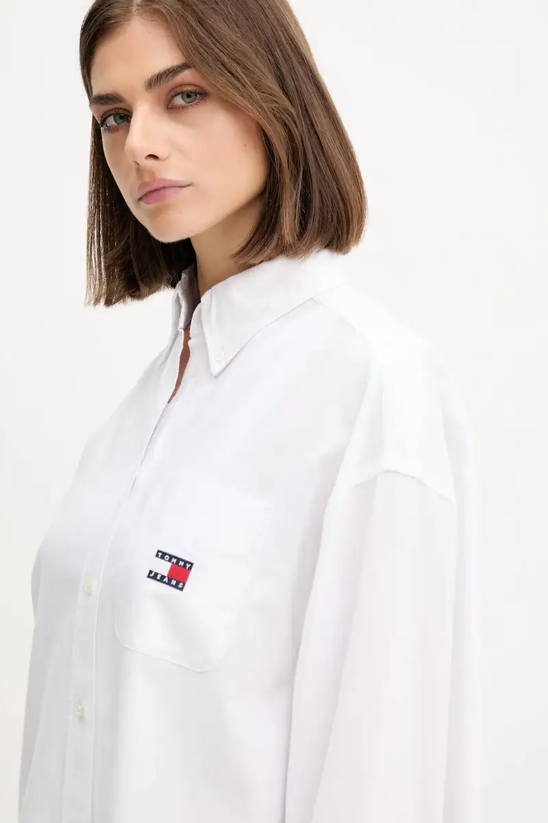 camicia donna colore bianco DW0DW20988 miniatura 4