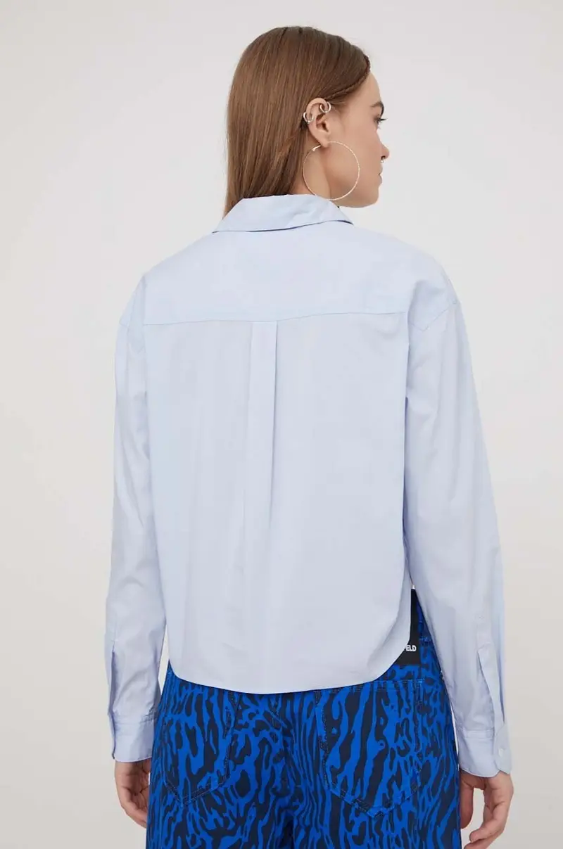 camicia donna colore blu DW0DW17520 miniatura 3