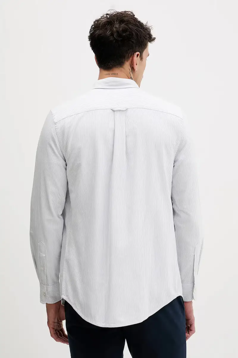 camicia in cotone Blu miniatura 3