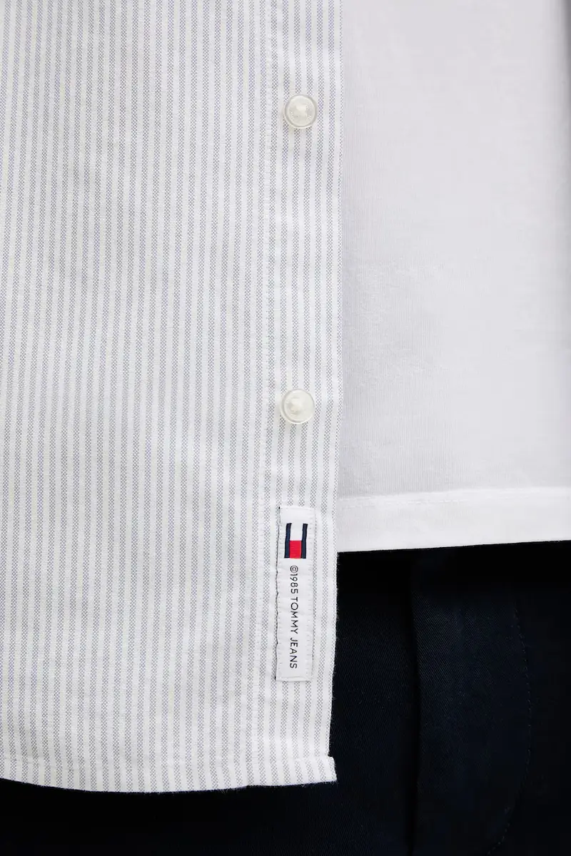 camicia in cotone Blu miniatura 5