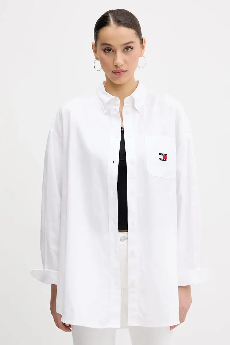 camicia in cotone colore bianco DW0DW20289