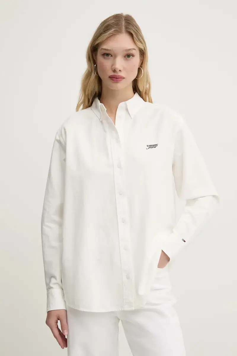 camicia in cotone donna colore beige DW0DW19358