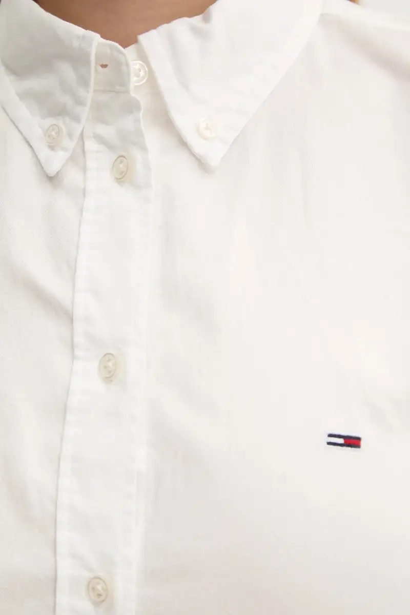 camicia in cotone donna colore beige DW0DW19890 miniatura 5