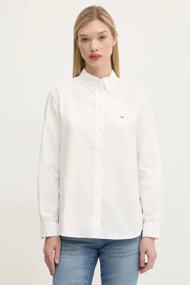 camicia in cotone donna colore beige DW0DW19890