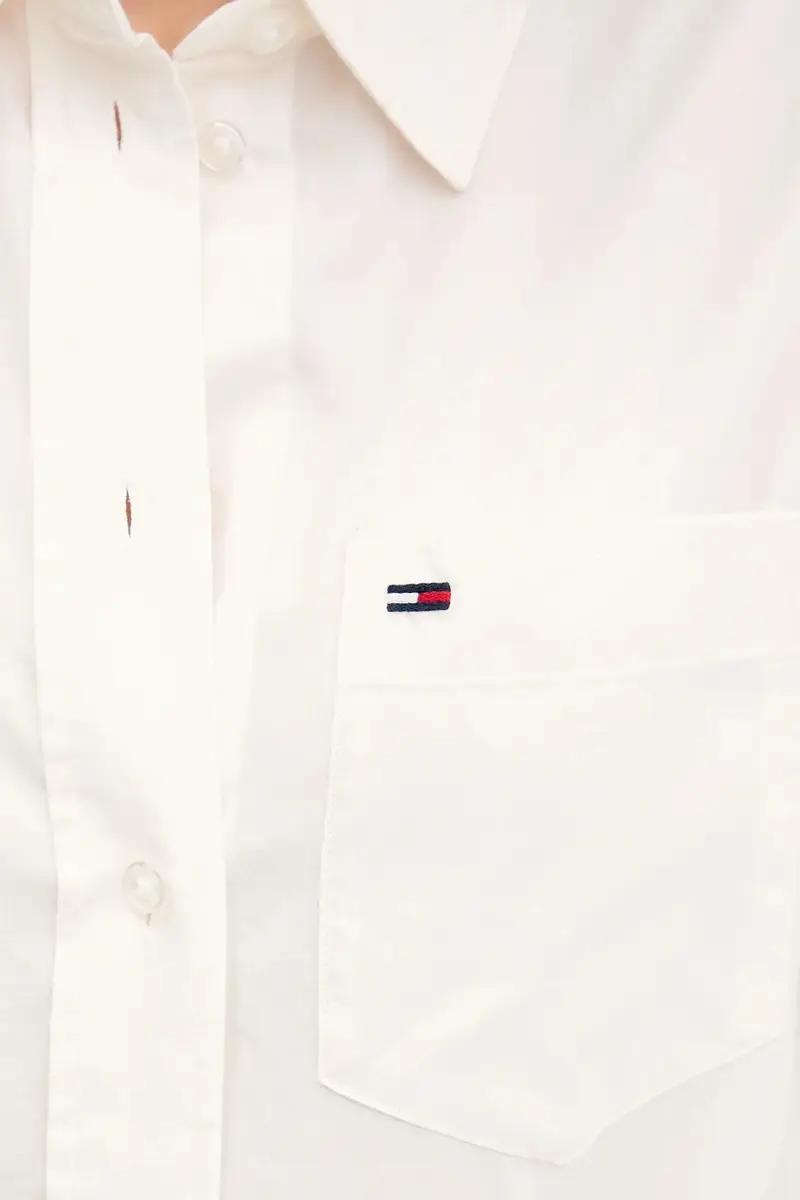 camicia in cotone donna colore beige DW0DW21451 miniatura 5