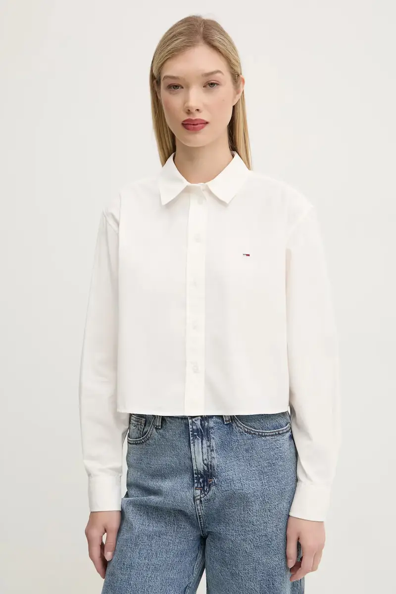 camicia in cotone donna colore bianco DW0DW19354