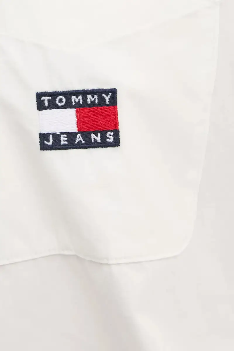 camicia in cotone donna colore bianco DW0DW19357 miniatura 5