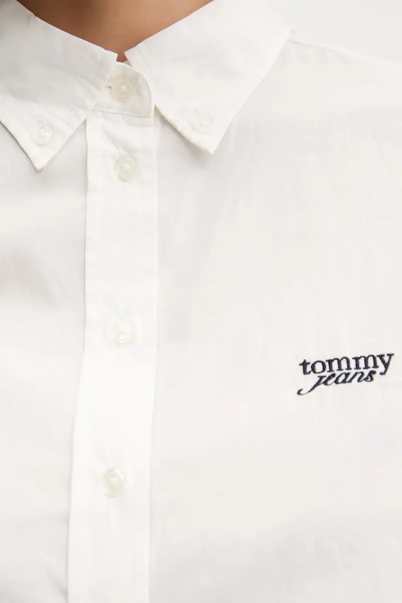 camicia in cotone donna colore bianco DW0DW21400 miniatura 5