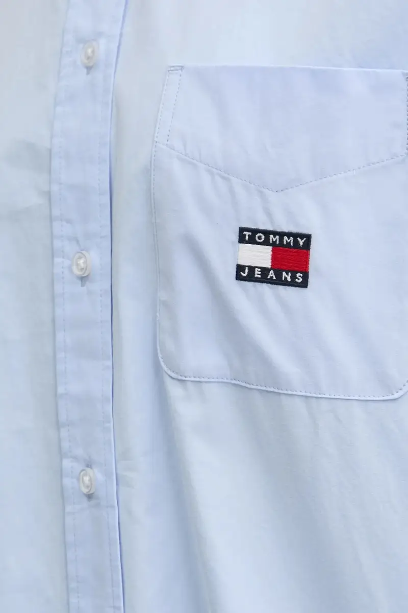 camicia in cotone donna colore blu DW0DW19357 miniatura 5