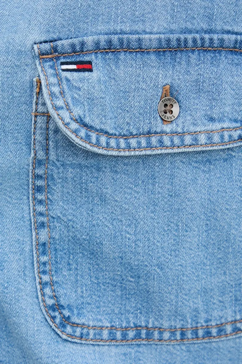 camicia in cotone donna colore blu DW0DW21073 miniatura 5