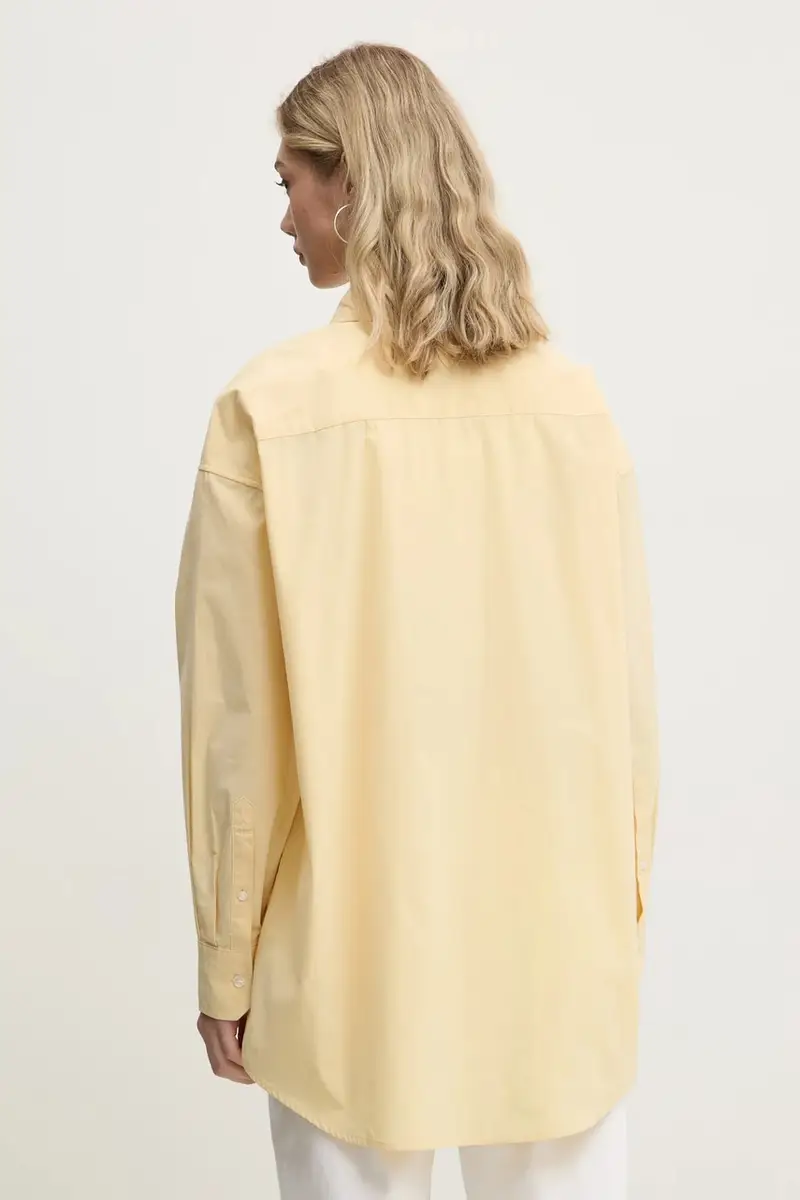 camicia in cotone donna colore giallo DW0DW19357 miniatura 3