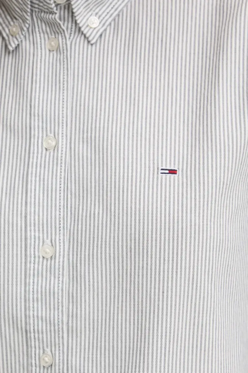 camicia in cotone donna colore grigio DW0DW19890 miniatura 5