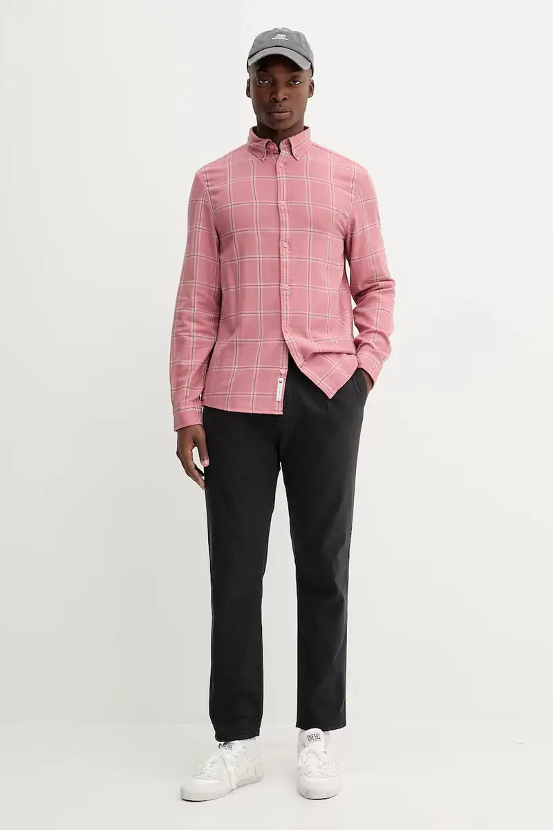 camicia in cotone uomo colore arancione DM0DM21701 miniatura 2