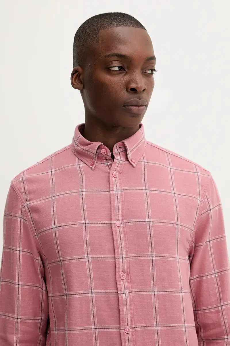 camicia in cotone uomo colore arancione DM0DM21701 miniatura 4