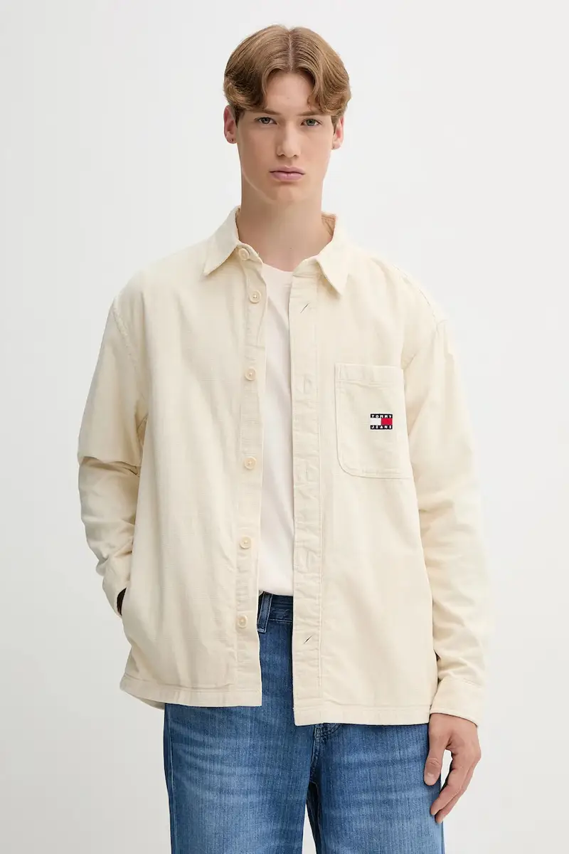 camicia in cotone uomo colore beige DM0DM21698