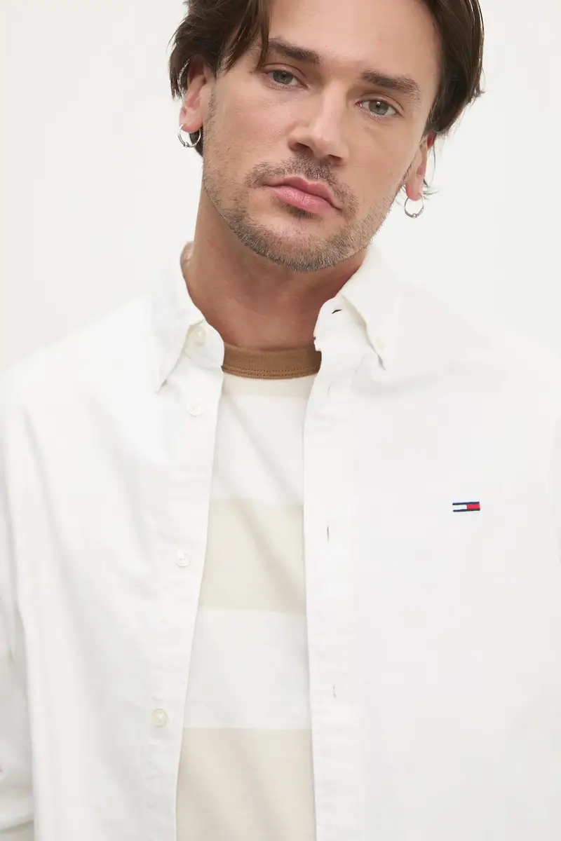 camicia in cotone uomo colore bianco DM0DM21298 miniatura 4