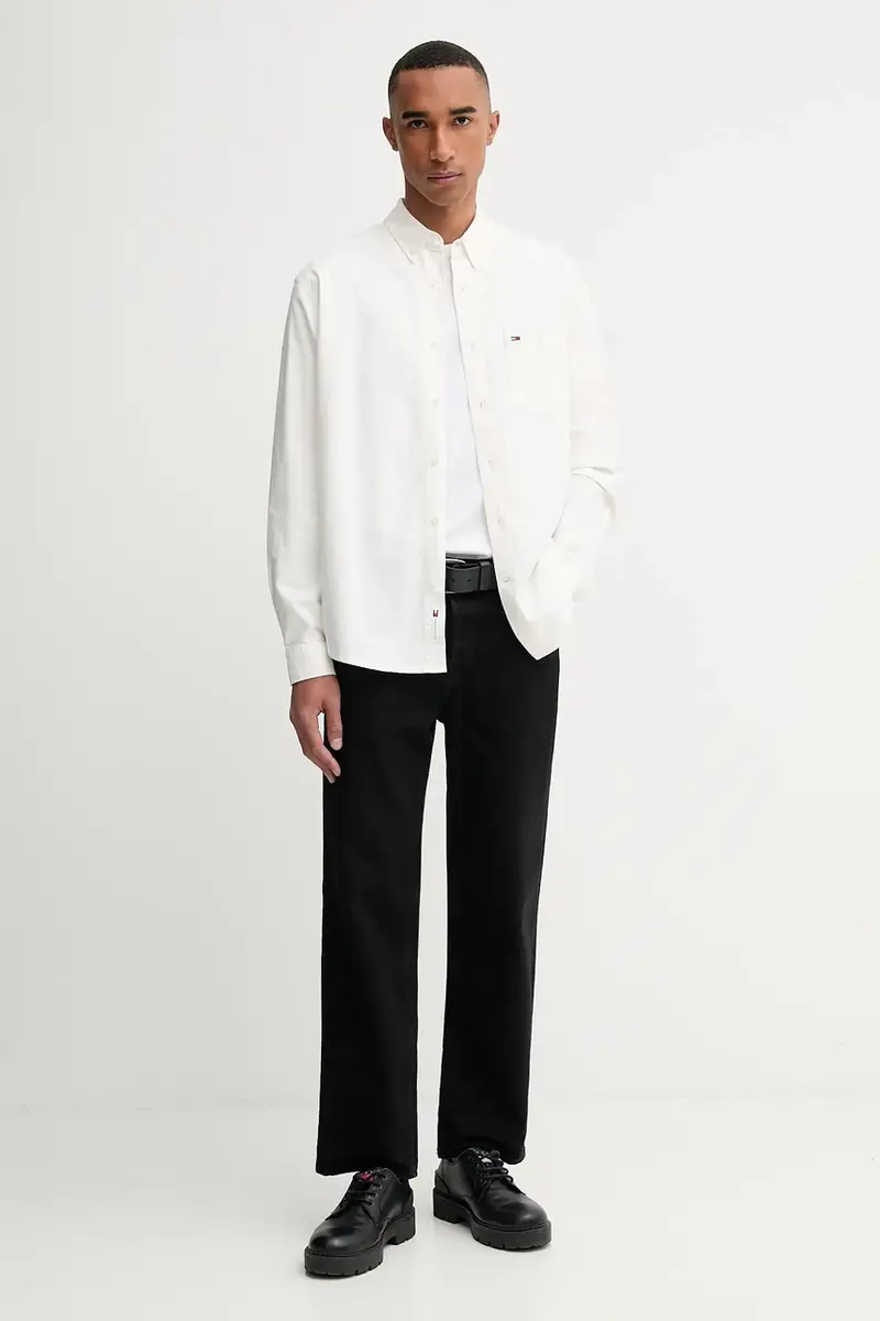 camicia in cotone uomo colore bianco DM0DM21926 miniatura 2