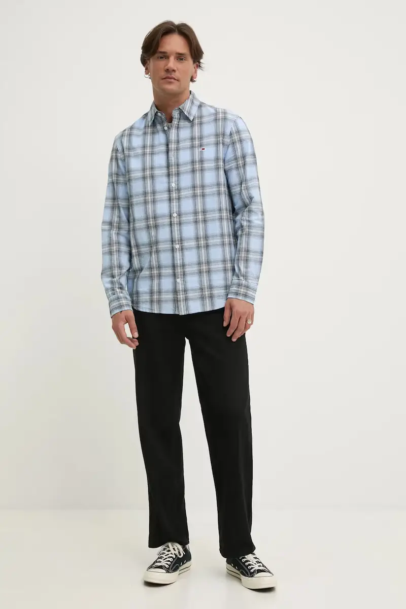 camicia in cotone uomo colore blu DM0DM20885 miniatura 2