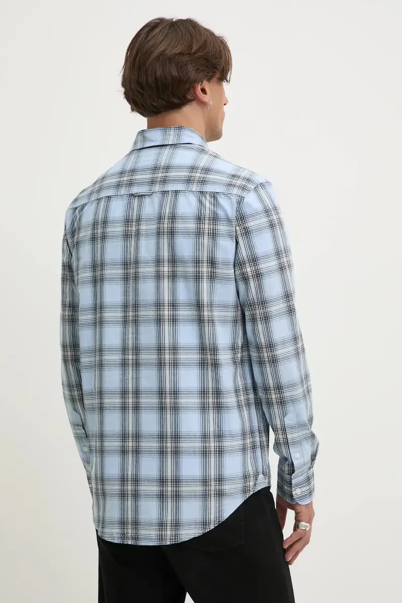 camicia in cotone uomo colore blu DM0DM20885 miniatura 3