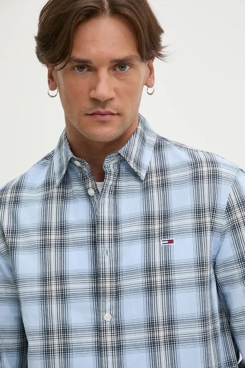 camicia in cotone uomo colore blu DM0DM20885 miniatura 4