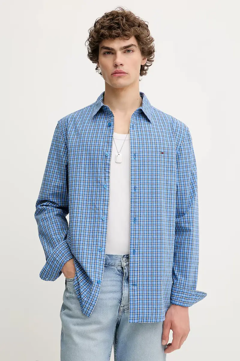 camicia in cotone uomo colore blu DM0DM21693