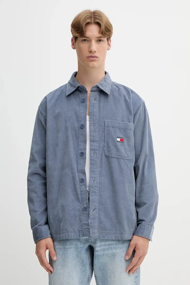 camicia in cotone uomo colore blu DM0DM21698