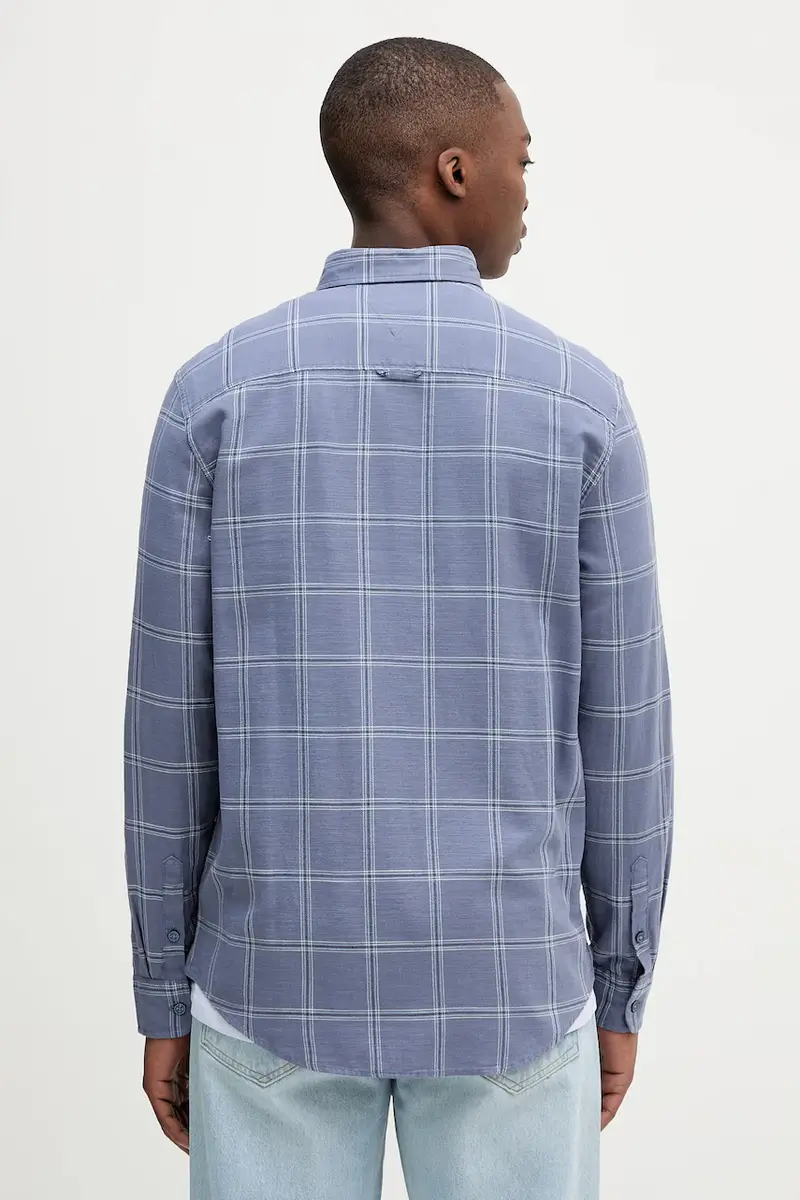 camicia in cotone uomo colore blu DM0DM21701 miniatura 3