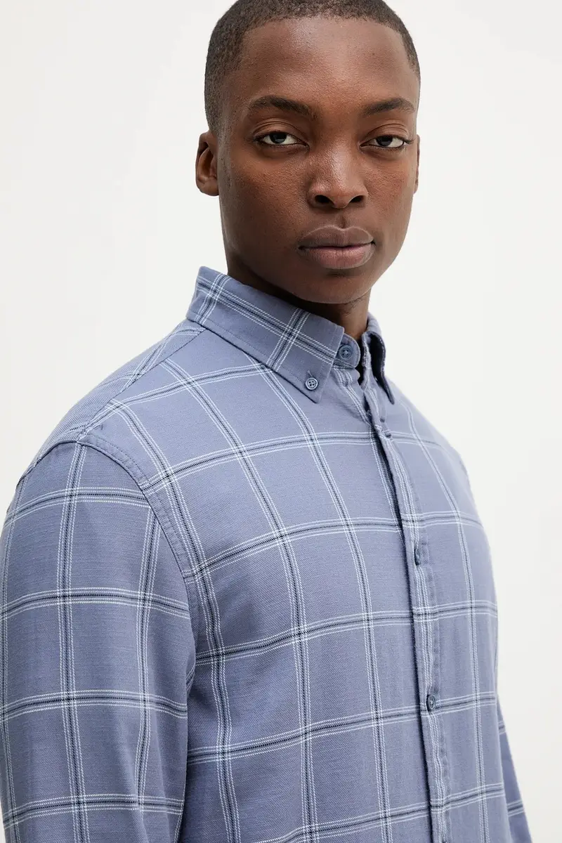 camicia in cotone uomo colore blu DM0DM21701 miniatura 4