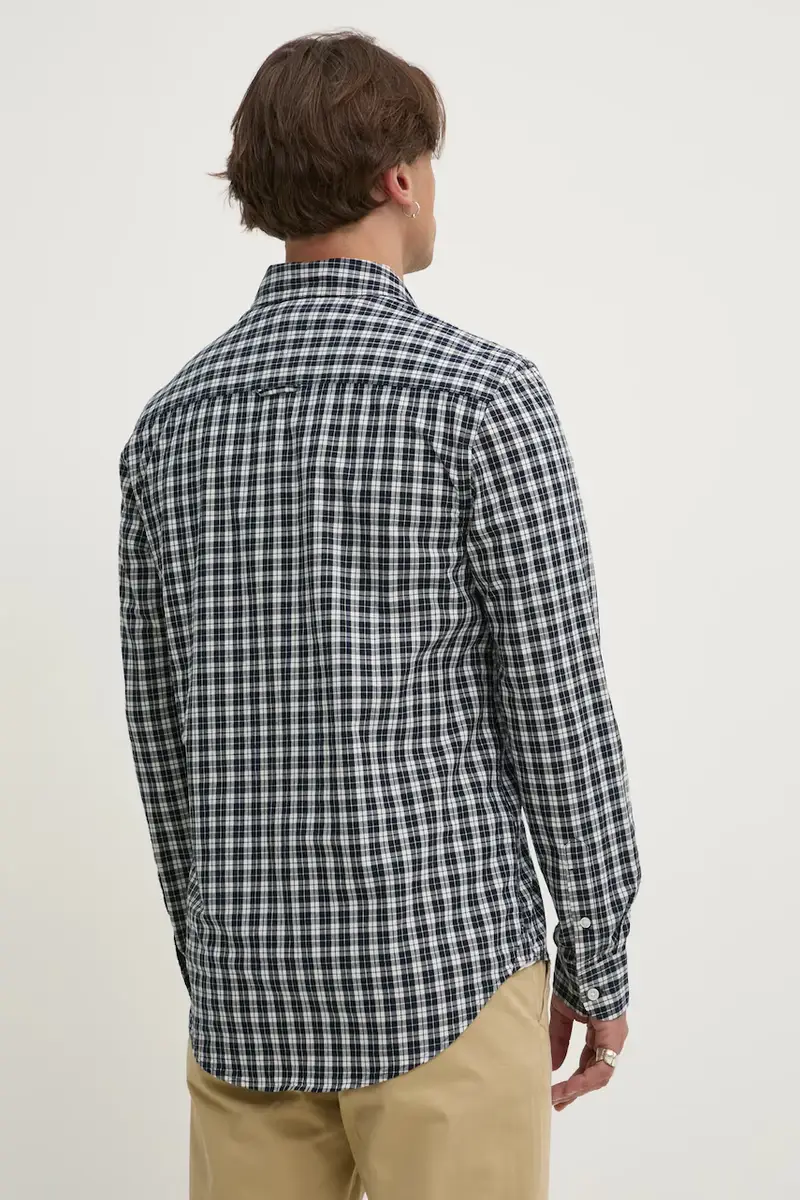 camicia in cotone uomo colore blu navy DM0DM20885 miniatura 3