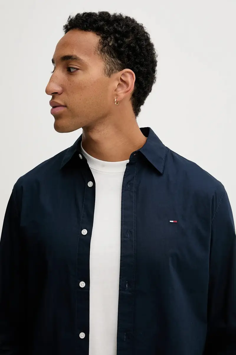 camicia in cotone uomo colore blu navy DM0DM22026 miniatura 4