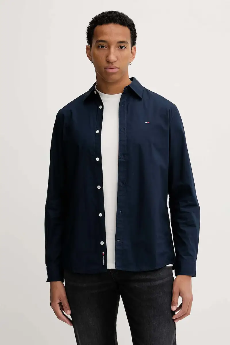 camicia in cotone uomo colore blu navy DM0DM22026