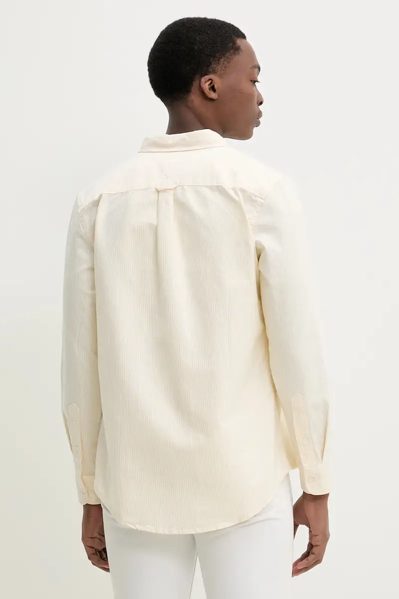 camicia in cotone uomo colore giallo DM0DM20668 miniatura 3